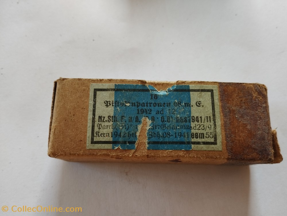 Paquet de 19 cartouches de 9x19mm Luger militaria munitions paquet de 19 cartouches de 9x19mm luger