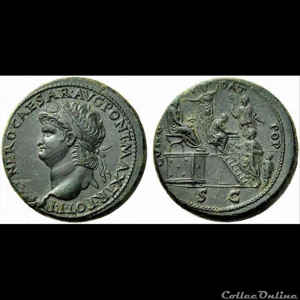 Neron - Sesterce 2 monnaie antique romaine neron sesterce