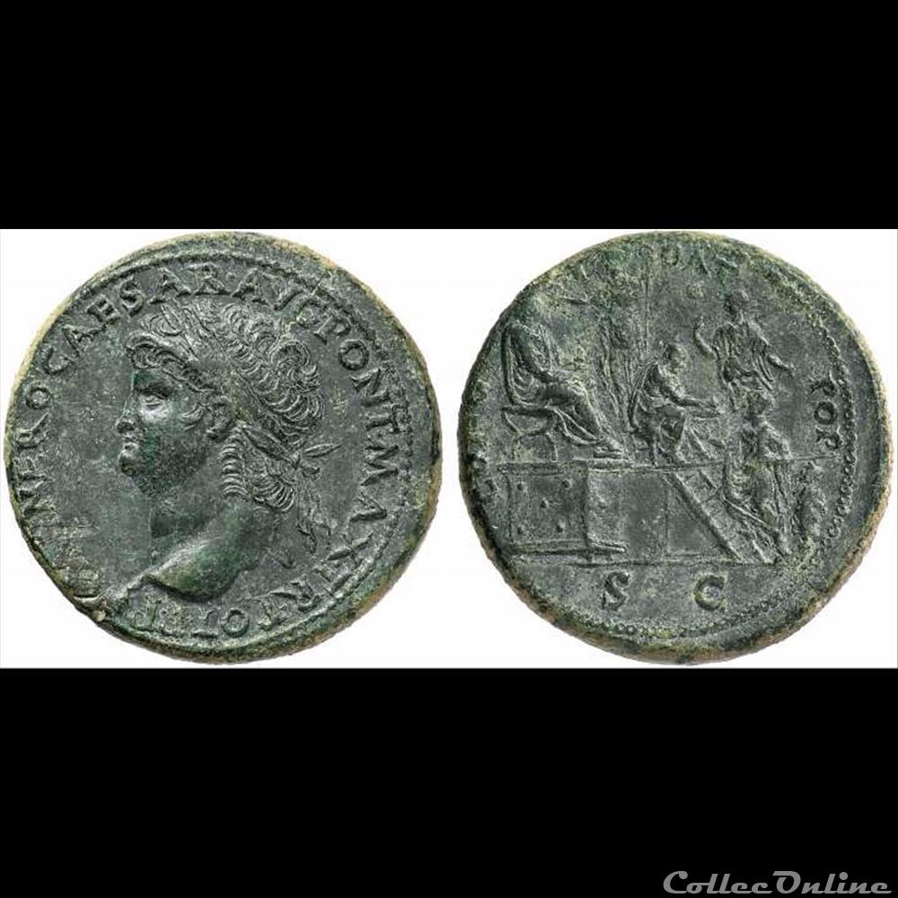 Neron - Sesterce 3 monnaie antique romaine neron sesterce