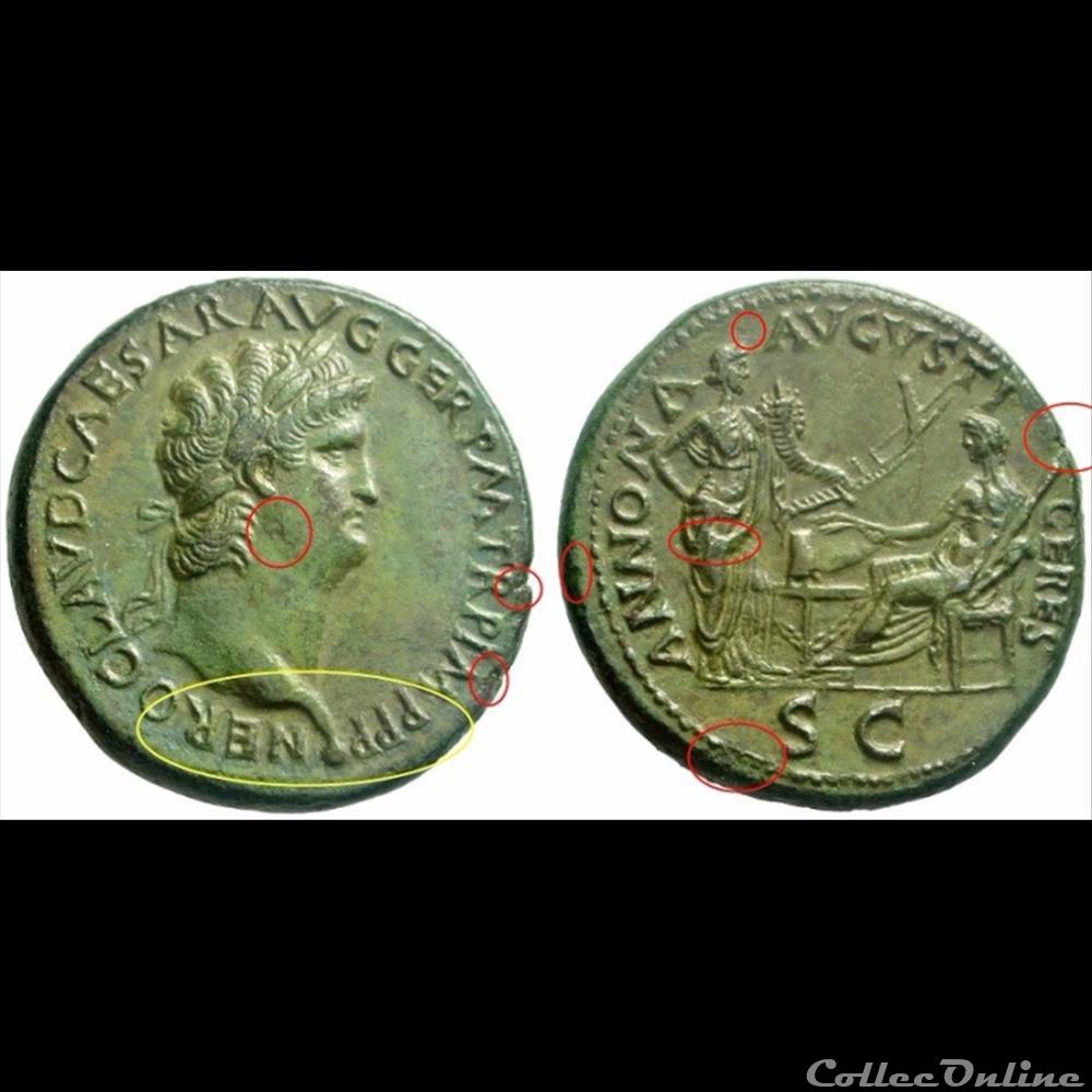 Neron - Sesterce monnaie antique romaine neron sesterce