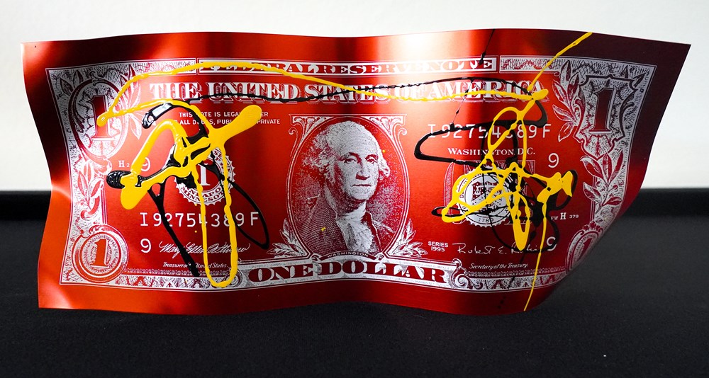 One dollar Red miscellaneous sculptures one dollar red