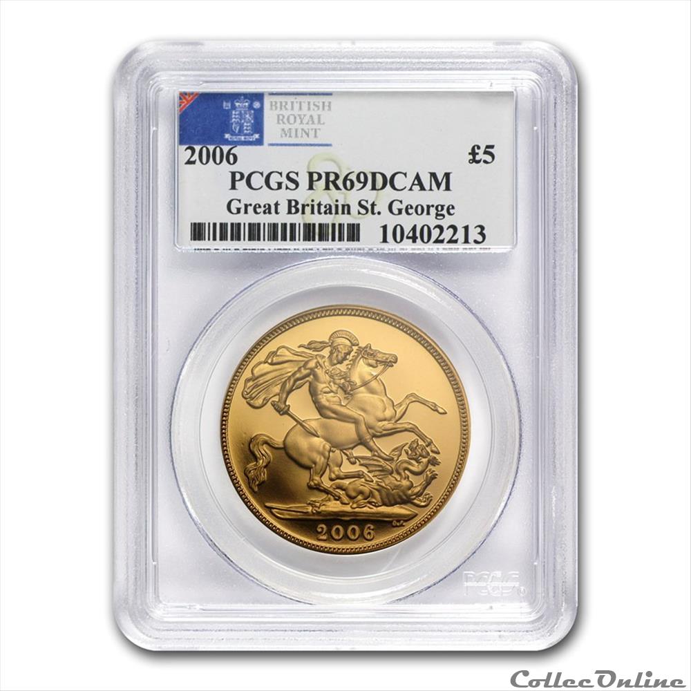 monnaie monde royaume uni 5 5 souverains proof 2006