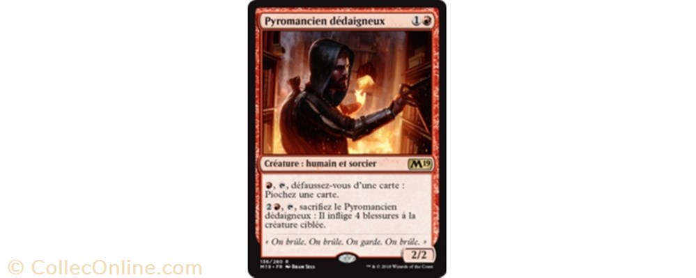 Pyromancien dédaigneux jeux jouet carte jouer pyromancien dedaigneux