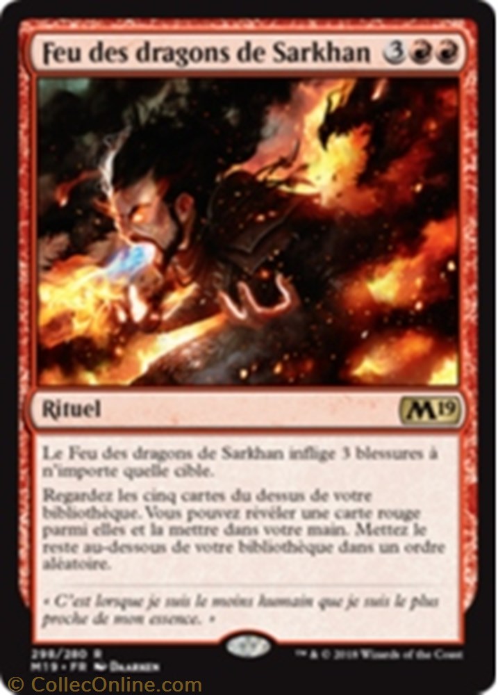 Feu des dragons de sarkhan jeux jouet carte jouer feu des dragons de sarkhan