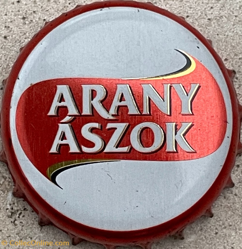 tampinhas de garrafas cerveja hungria arany aszok