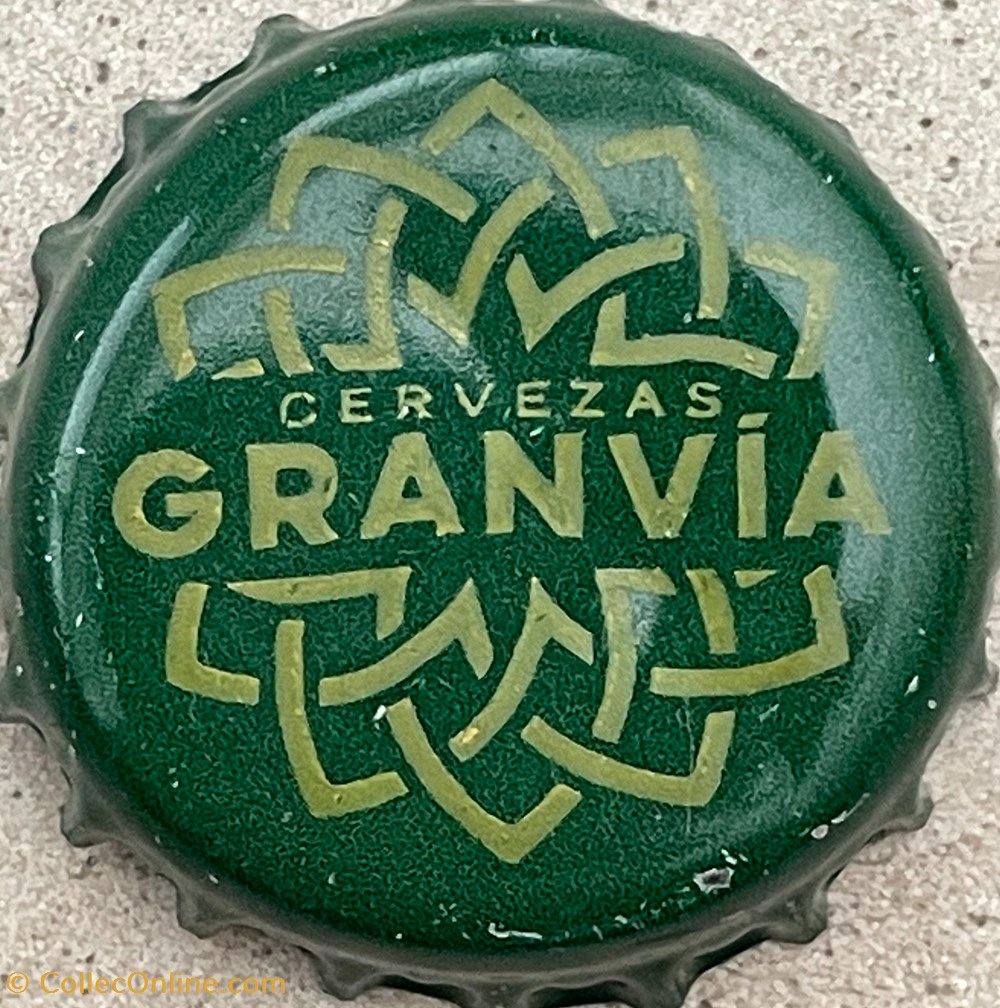 Granvia tampinhas de garrafas cerveja espanha granvia
