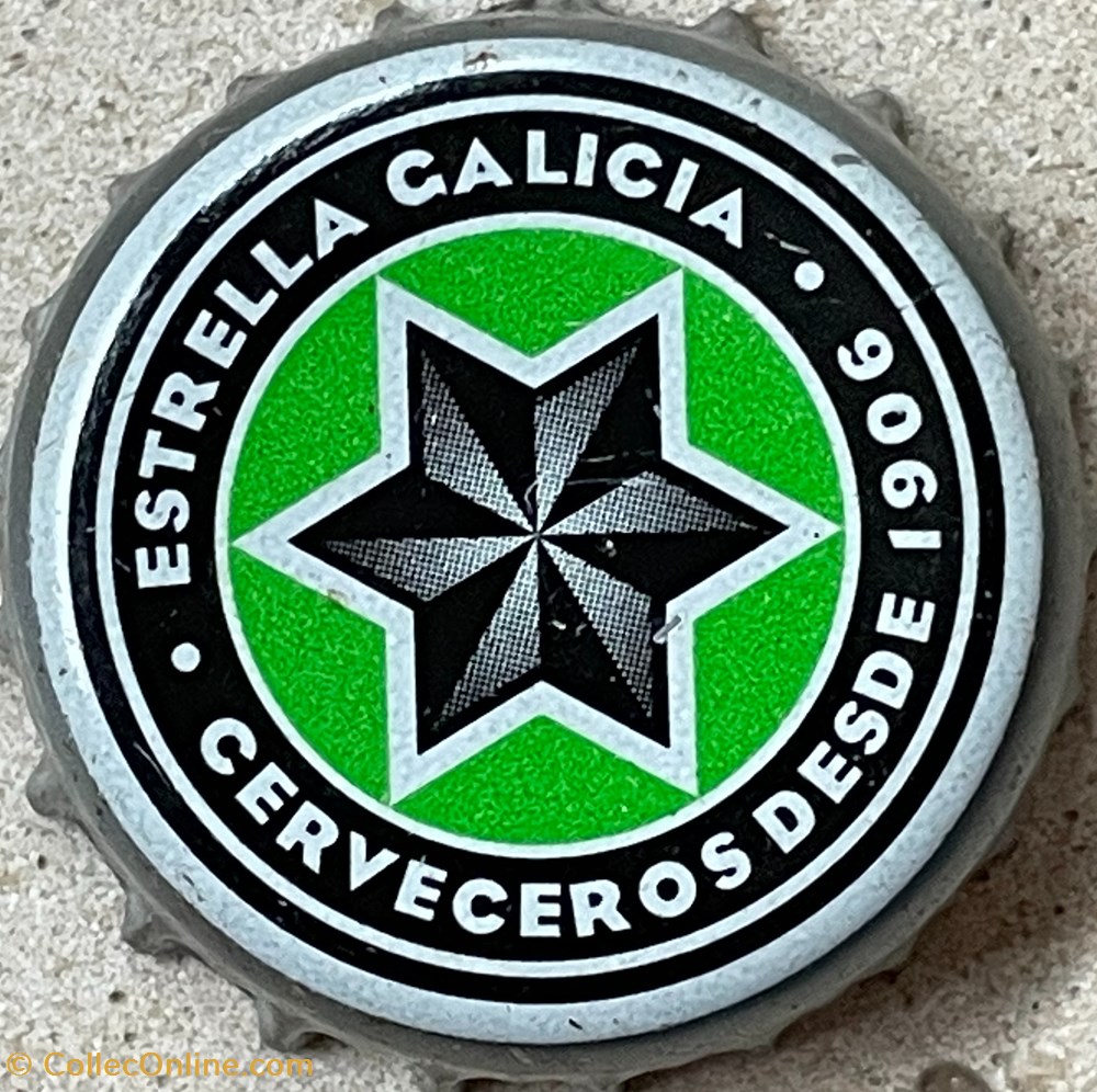 tampinhas de garrafas cerveja espanha estrella galicia