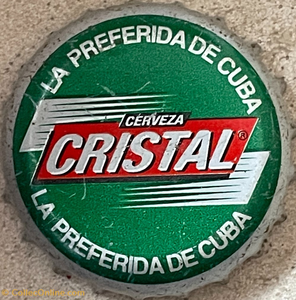 tampinhas de garrafas cerveja cuba cristal