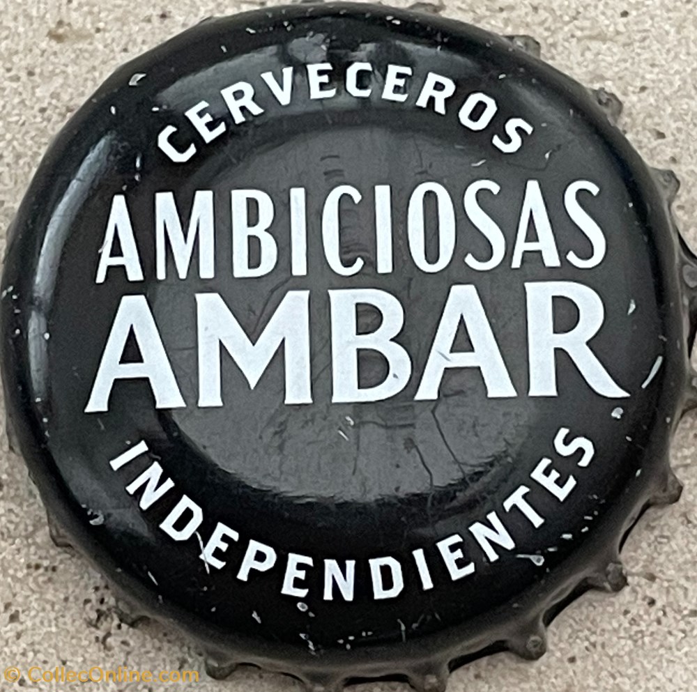tampinhas de garrafas cerveja espanha ambiciosas ambar