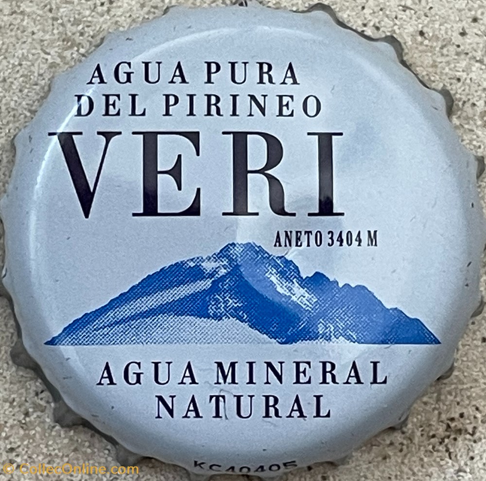 Veri tampinhas de garrafas agua mineral veri