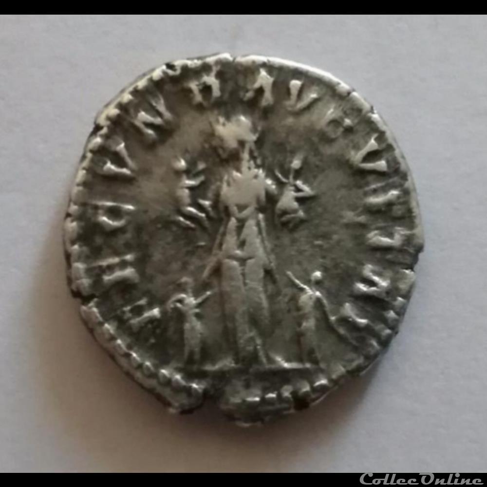 Denier Faustine jeune. monnaie antique romaine denier faustine jeune