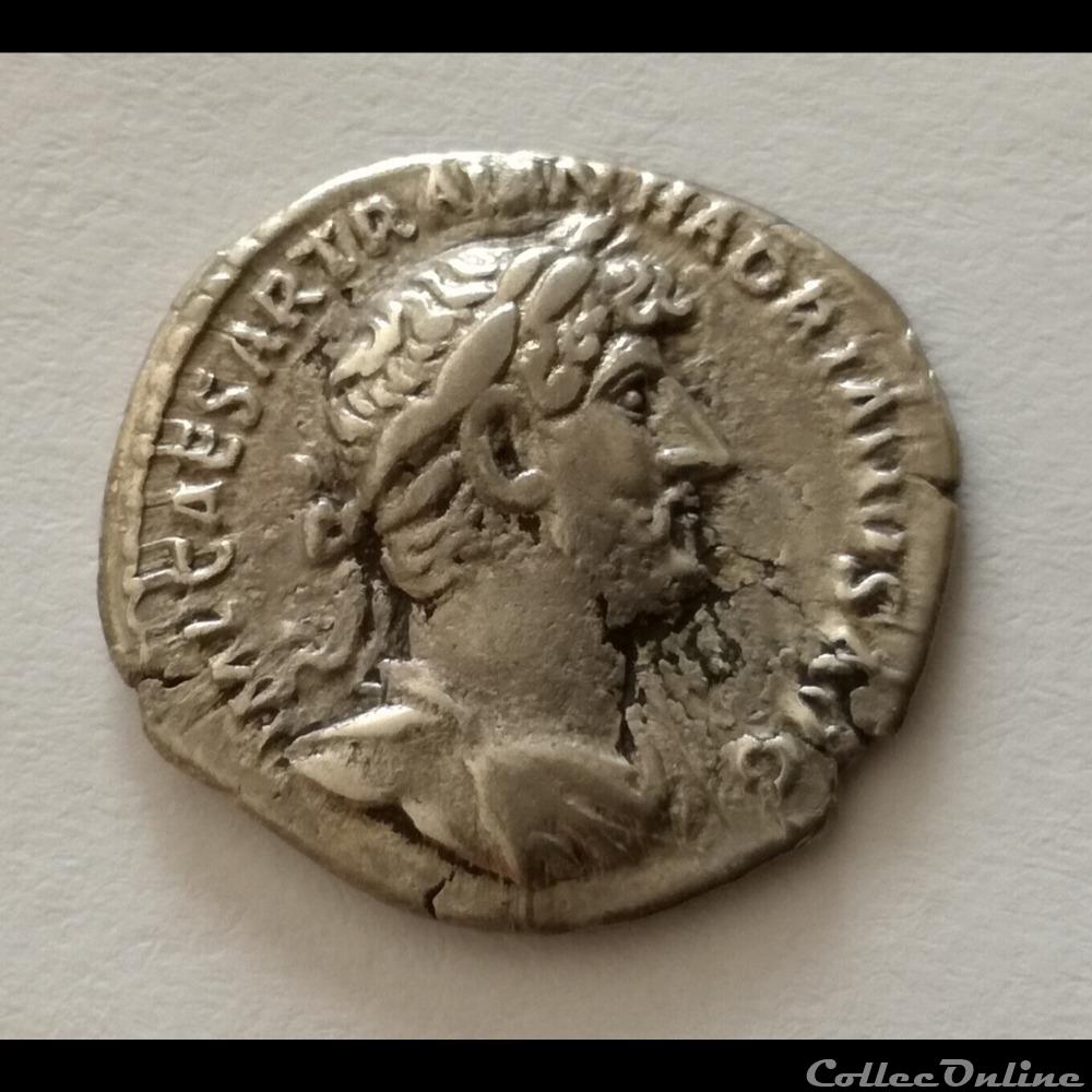 Denier Hadrien. monnaie antique romaine denier hadrien