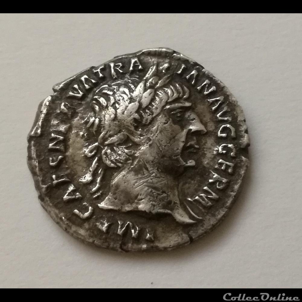Denier trajan. monnaie antique romaine denier trajan