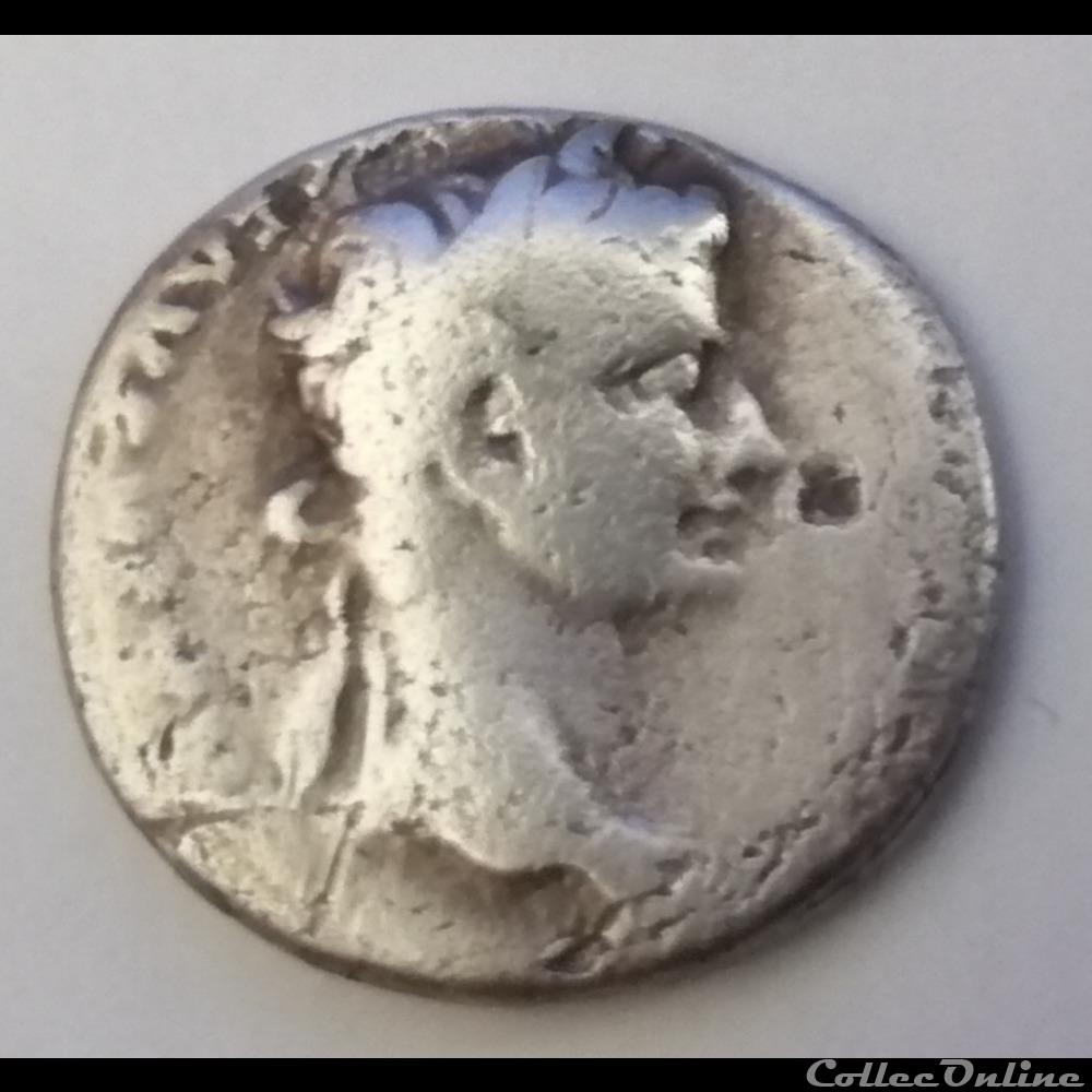 Denier Tibère. monnaie antique romaine denier tibere