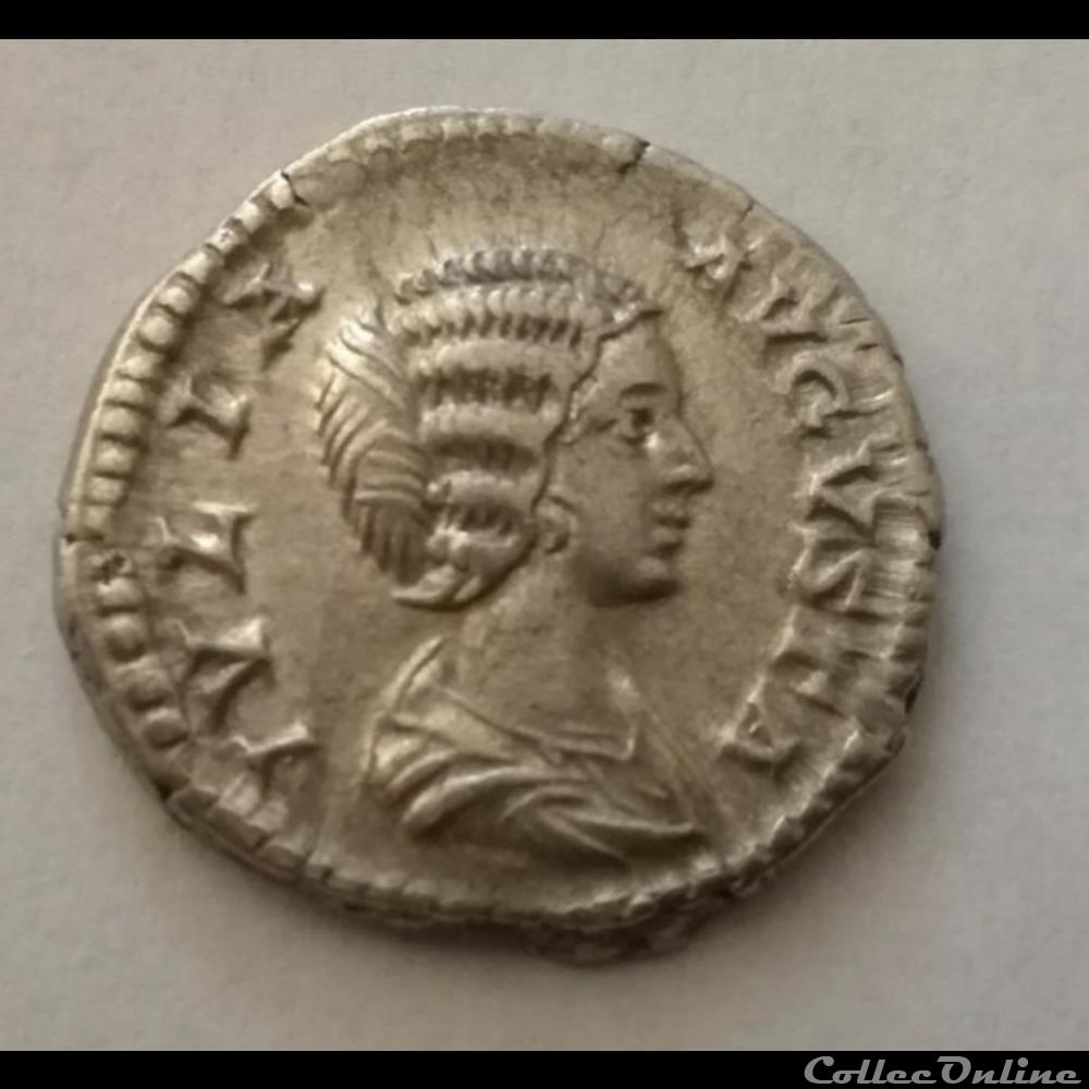 Denier Julia domna. monnaie antique romaine denier julia domna