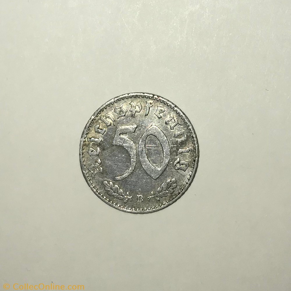 50 reichspfennig monnaie monde allemagne 50 reichspfennig