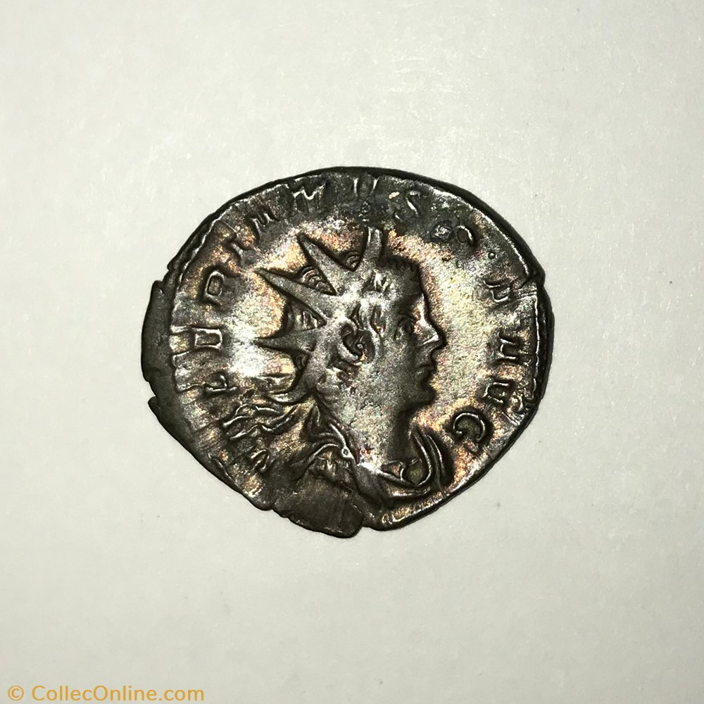 monnaie antique av jc ap romaine republicaine imperiale valerien ier virilite debout a gauche