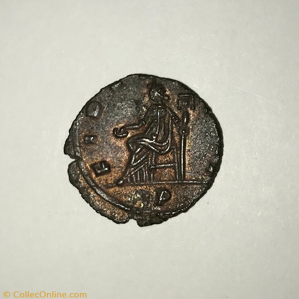 Postume - Fides assise à gauche monnaie antique av jc ap romaine republicaine imperiale postume fides assise a gauche