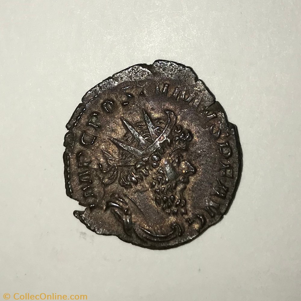 monnaie antique av jc ap romaine republicaine imperiale postume jupiter marchant a gauche