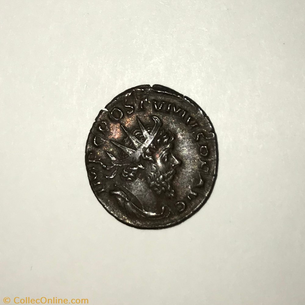 Postume - Jupiter marchant à gauche monnaie antique av jc ap romaine republicaine imperiale postume jupiter marchant a gauche
