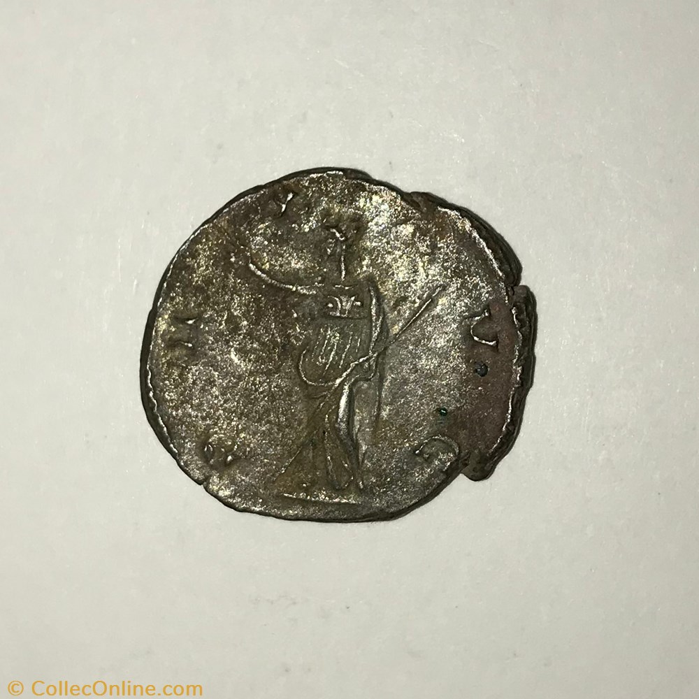 monnaie antique av jc ap romaine republicaine imperiale postume la paix de face regardant a gauche