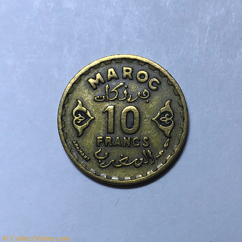 monnaie monde maroc 10 francs mohammed v