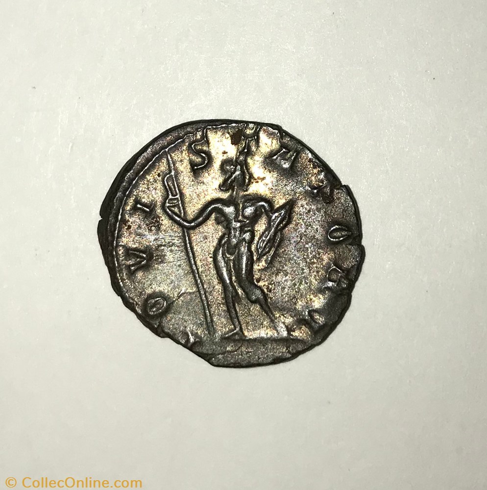 monnaie antique av jc ap romaine republicaine imperiale postume jupiter nu la tete tournee a droite
