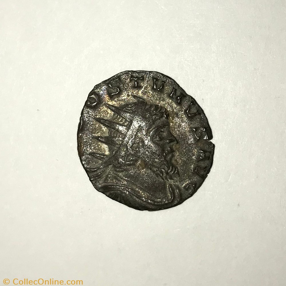 monnaie antique jc ap romaine republicaine imperiale postume la concorde debout a gauche avec gouvernail