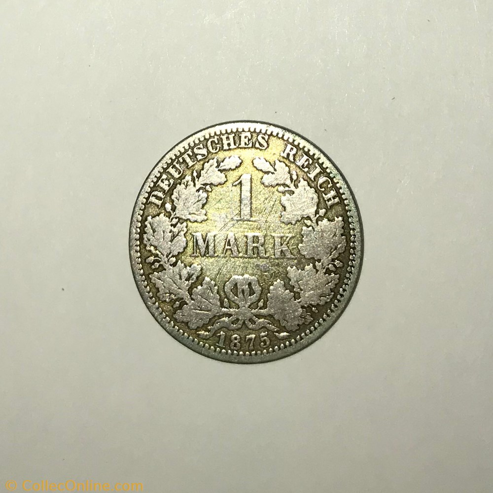 1 Mark - 1875 monnaie monde allemagne 1 mark 1875