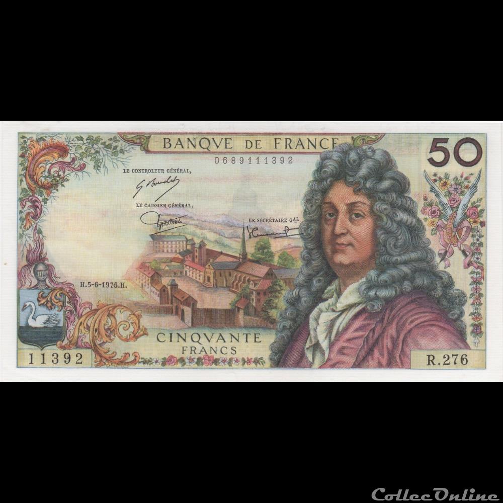 F.64.30 RACINE-05-06-1975 billet france banque de xxe f 64 30 racine 05 06 1975