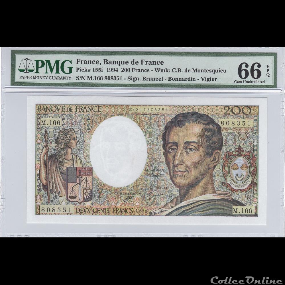 F.70.2.01 1992 M.166 n°808351 ( NEUF ) billet france banque de xxe f 70 2 01 1992 m 166 n 808351 neuf