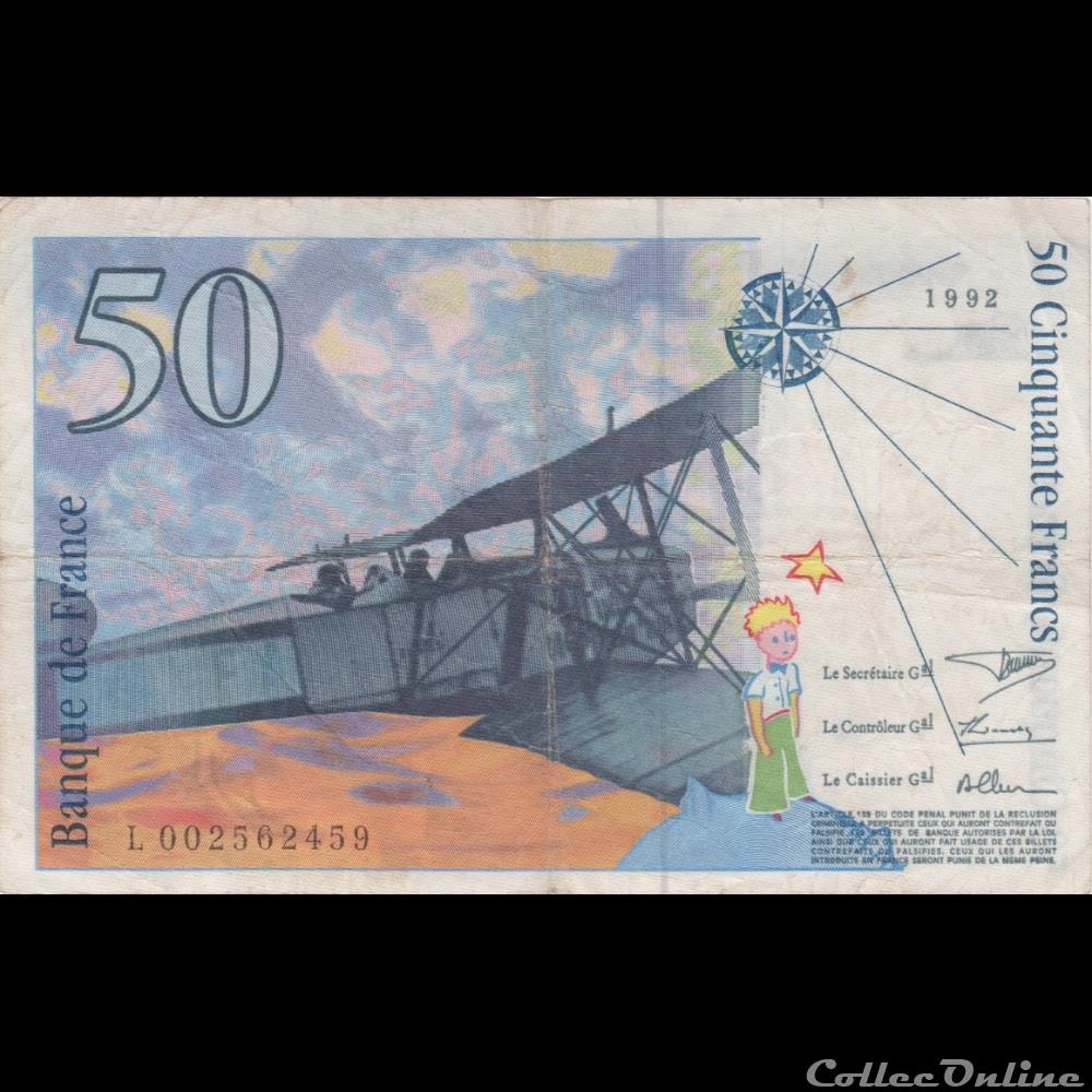 billet france banque de xxe f 72 01b l n 002562459 1992