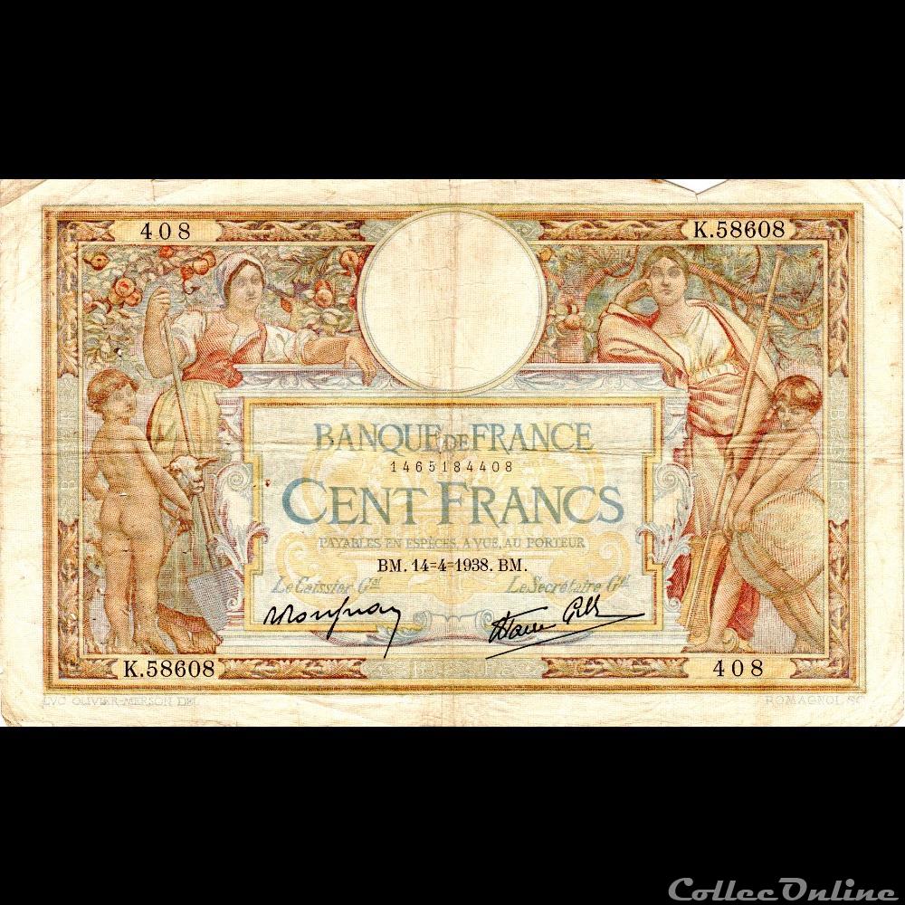 billet france banque de xxe f 25 15 luc olivier merson modifie