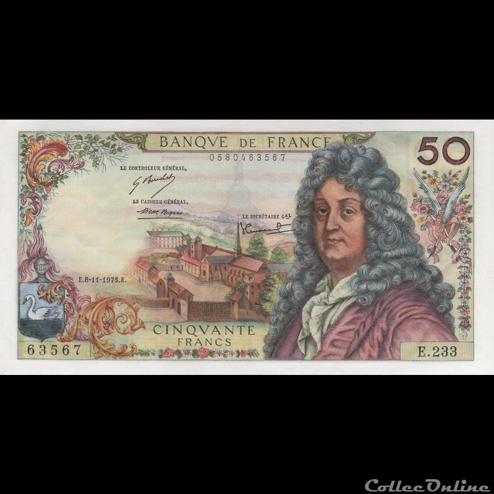 billet france banque de xxe f 64 25 racine 08 11 1973