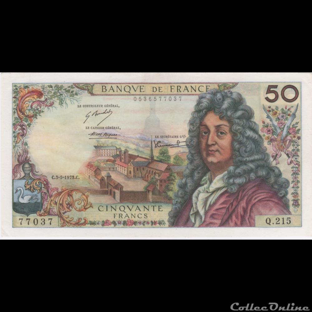 F.64.23 RACINE-03-05-1973 billet france banque de xxe f 64 23 racine 03 05 1973