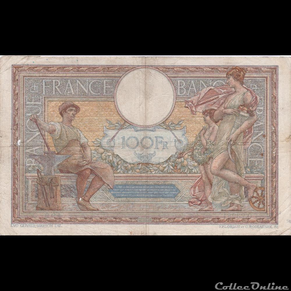 billet france banque de xxe f 24 07 grands cartouches