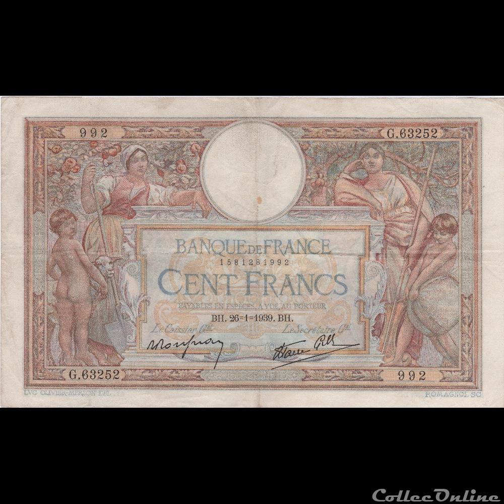 F.25.40 LUC OLIVIER MERSON ( Modifié ) billet france banque de xxe f 25 40 luc olivier merson modifie