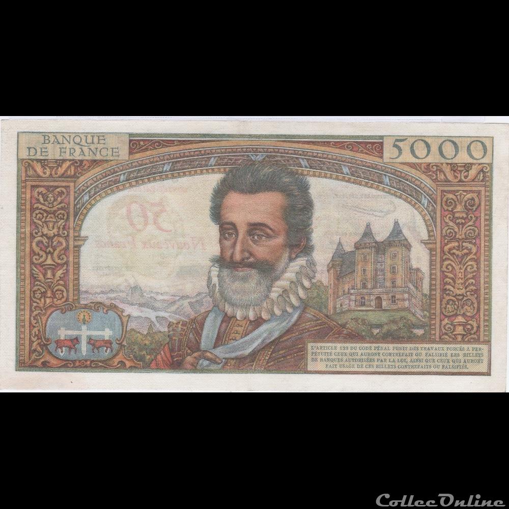 F.54.02 - A.5-3-1959.A. surchargés billet france banque de xxe f 54 02 a 5 3 1959 a surcharges