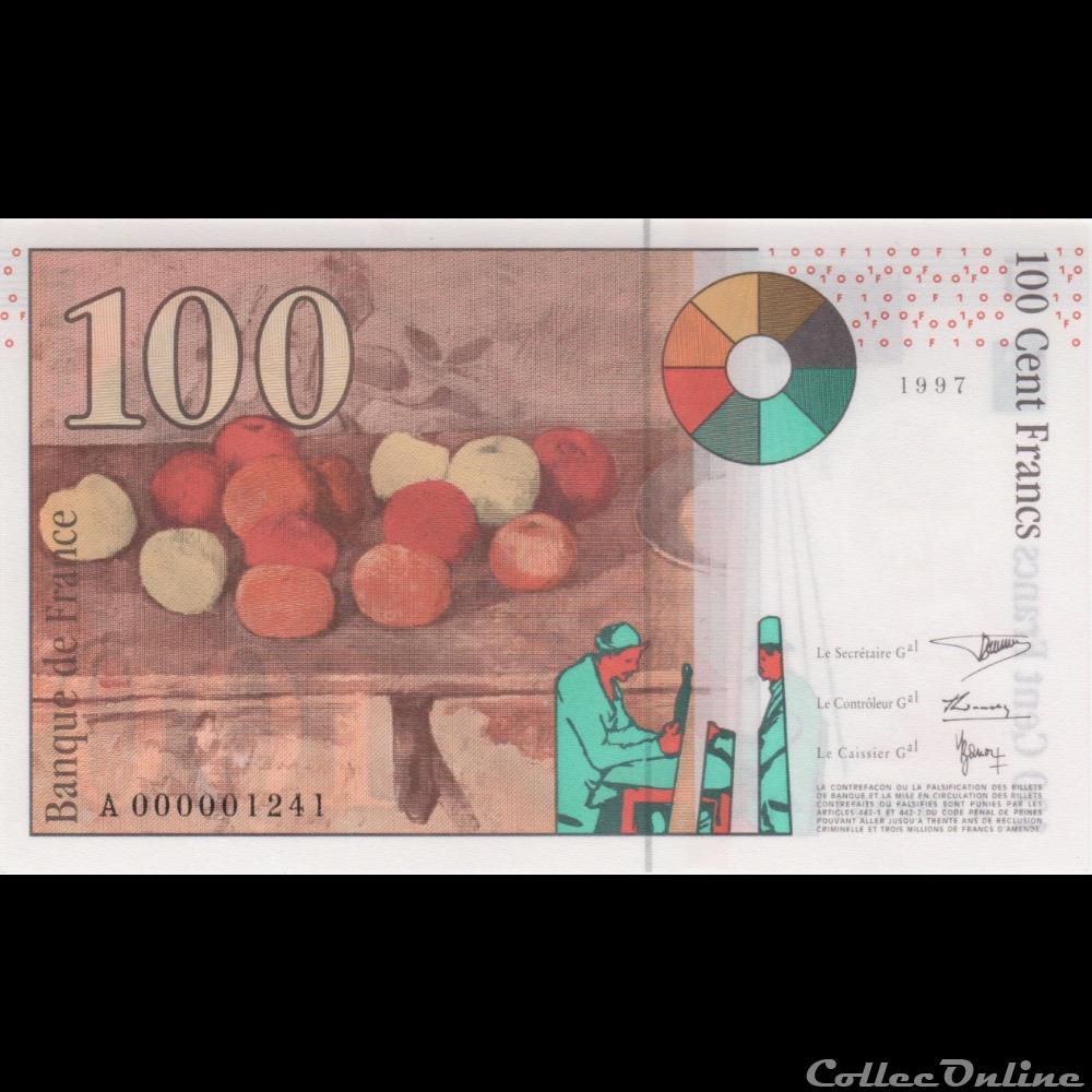 F.74.01 ( Alph. A.000001241 ) 1997 billet france banque de xxe f 74 01 alph a 000001241 1997