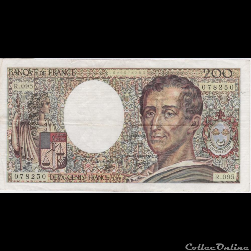 billet france banque de xxe f 70 10b 1990 r 095 n 078250 ttb