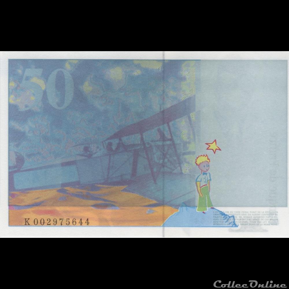 F.72.01b ( K. n°002975644 )Fauté 1992 billet france banque de xxe f 72 01b k n 002975644 faute 1992