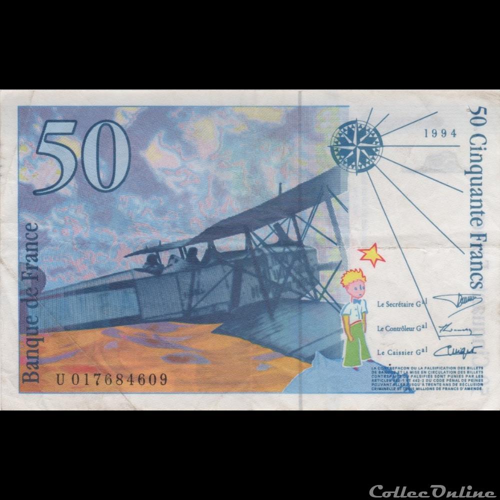 F.73.01a (U. n°0176846609)Modifié 1994 billet france banque de xxe f 73 01a u n 0176846609 modifie 1994