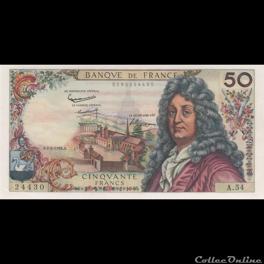 F.64.05 RACINE- 02-05-1963 billet france banque de xxe f 64 05 racine 02 05 1963