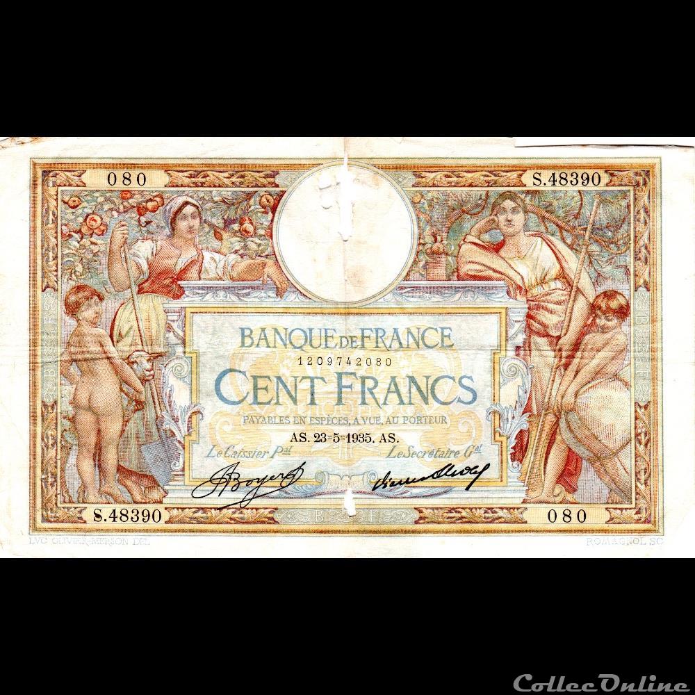 F.24.14 LUC OLIVIER MERSON ( GRANDS CARTOUCHES ) billet france banque de xxe f 24 14 luc olivier merson grands cartouches