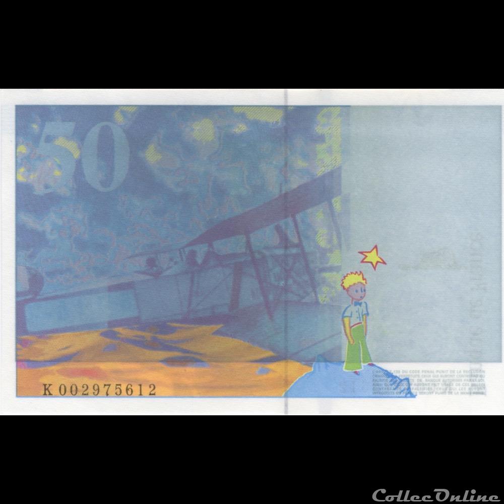 billet france banque de xxe f 72 01b k n 002975612 faute 1992