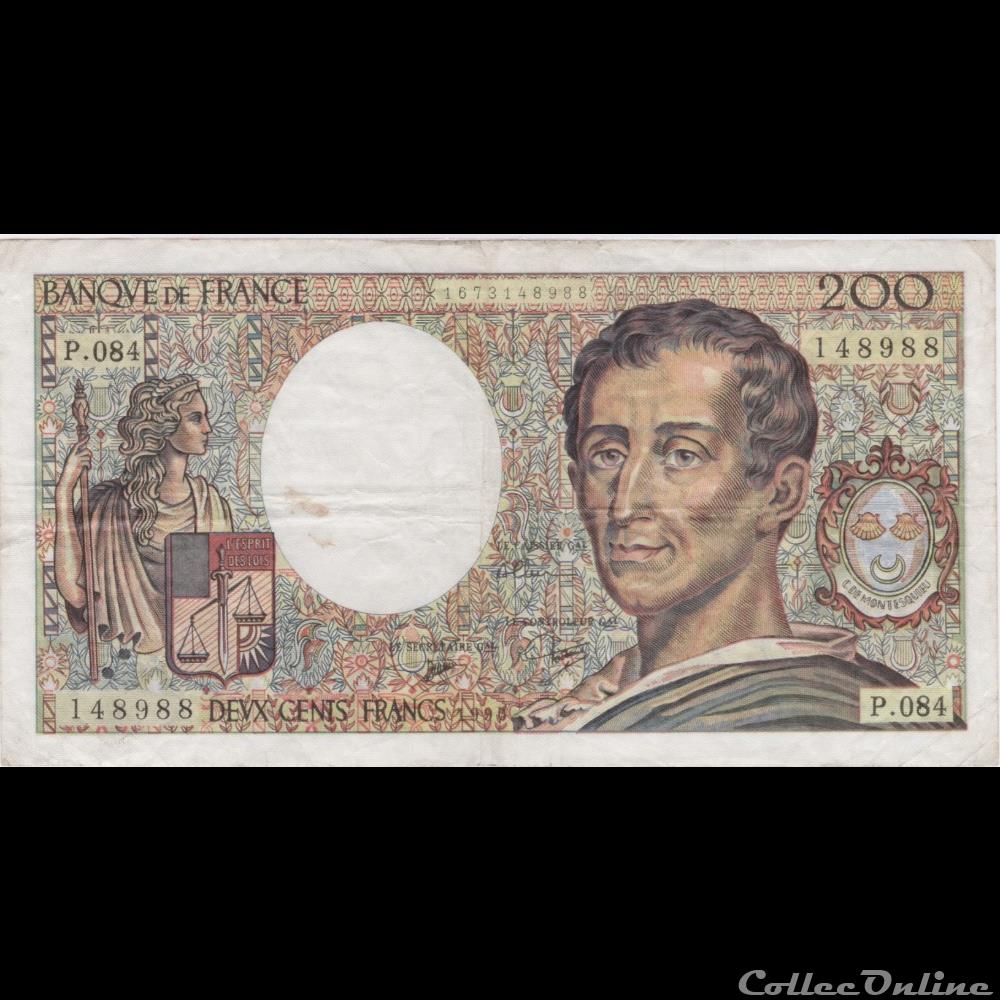 billet france banque de xxe f 70 10a 1990 p 084 n 148988 tb