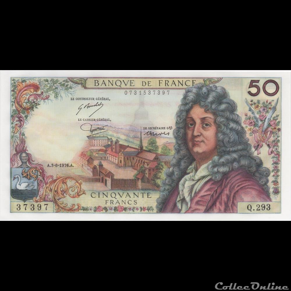 billet france banque de xxe f 64 33 racine 03 06 1976