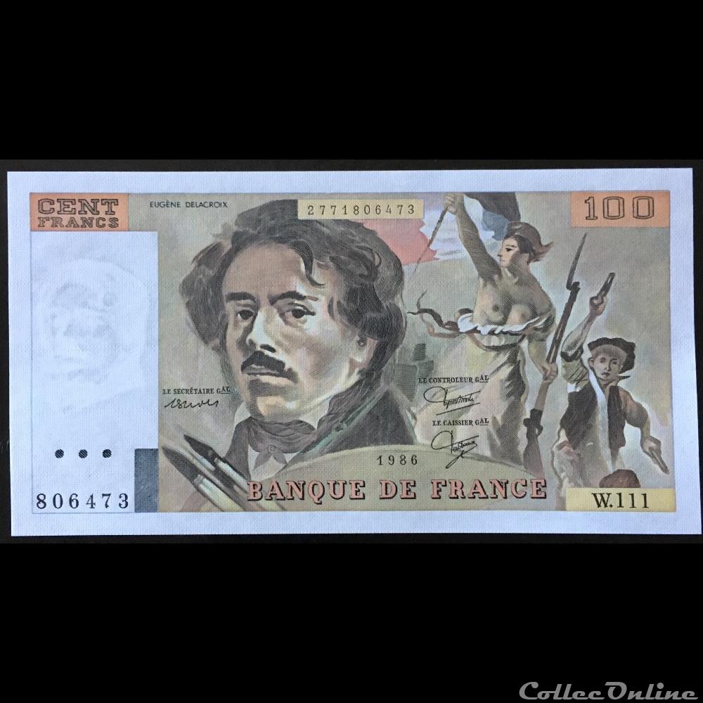 billet france banque de xxe f 69 10 alph w 111 n 806473 modifie 1986