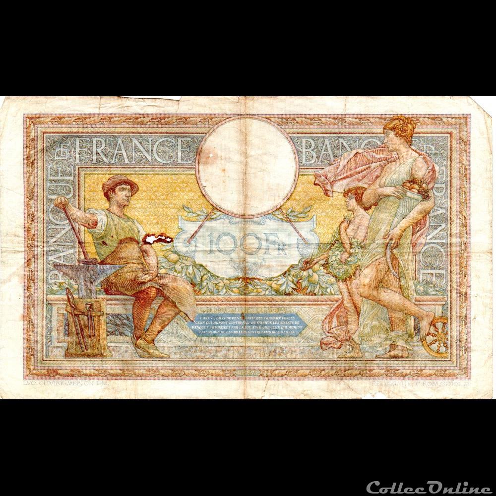 F.24.15 LUC OLIVIER MERSON ( GRANDS CARTOUCHES ) billet france banque de xxe f 24 15 luc olivier merson grands cartouches