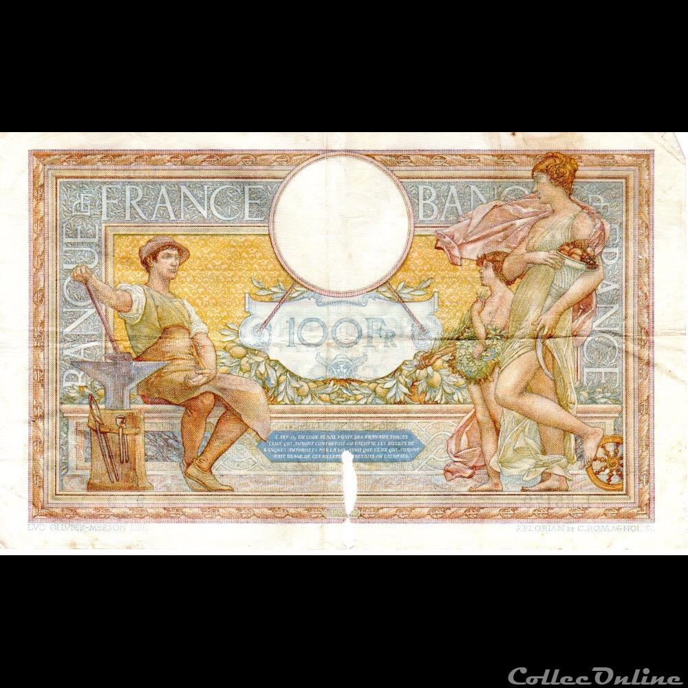F.24.16 LUC OLIVIER MERSON ( GRANDS CARTOUCHES ) billet france banque de xxe f 24 16 luc olivier merson grands cartouches